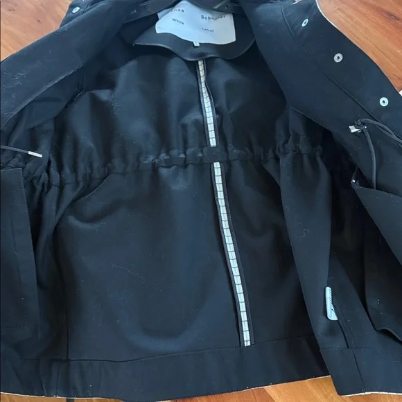 Proenza Schouler Black and Ecru Windowpane Utility Jacket Sz S - Picture 8 of 9
